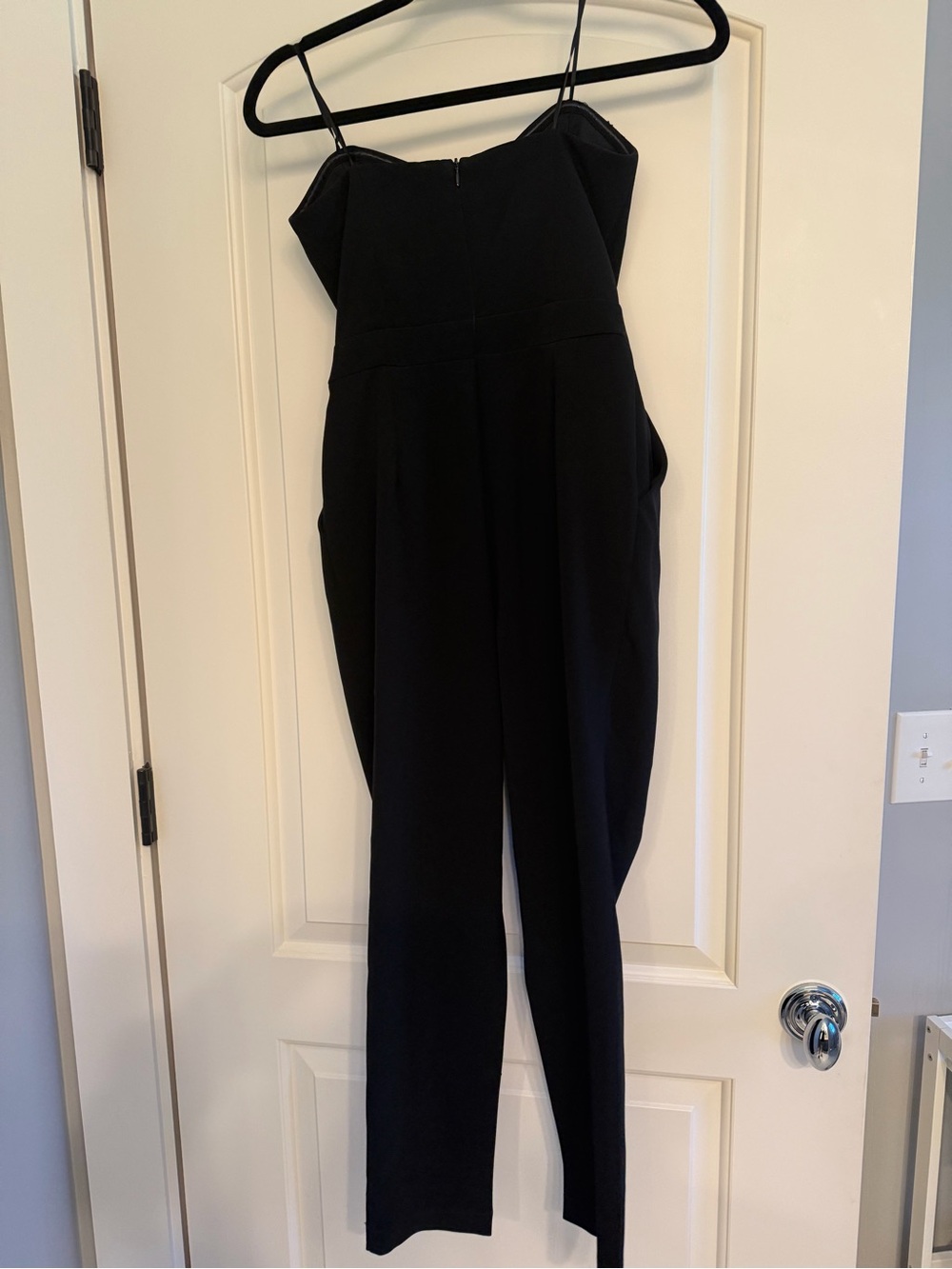 Adelyn Rae black strapless romper jumpsuit